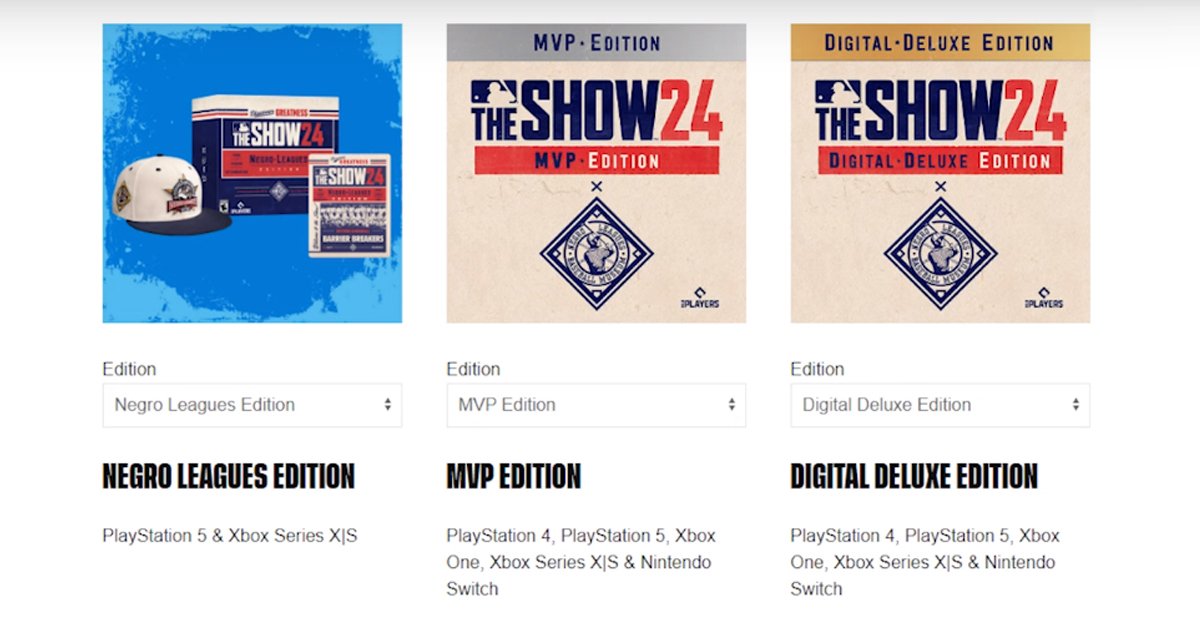 Special Editions: MVP Edition, Digital Deluxe Edition, Negro Leagues Edition